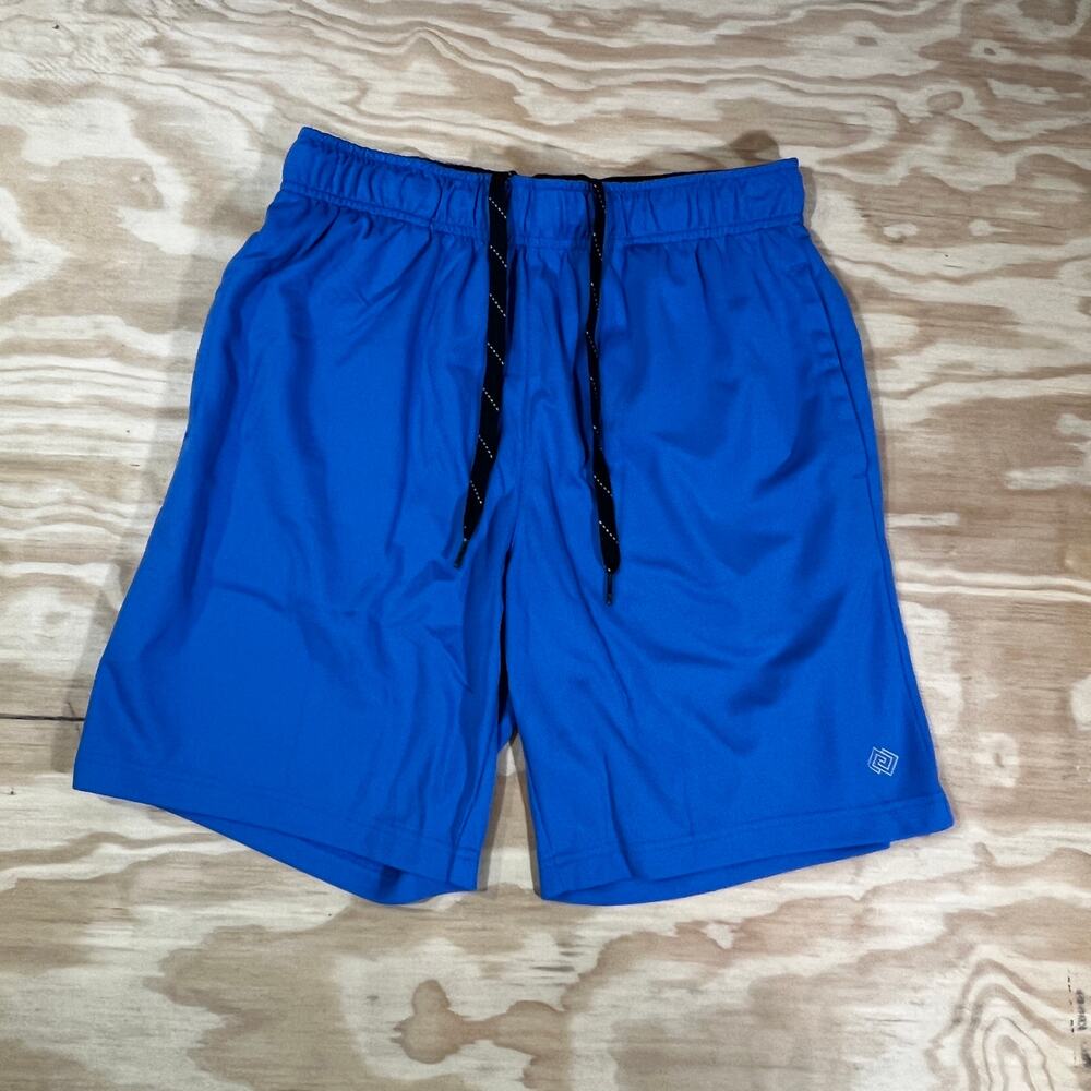 Zelos Blue Elastic Drawstring Quick Dry Athletic Shorts 8 in Inseam Mens Size M‎